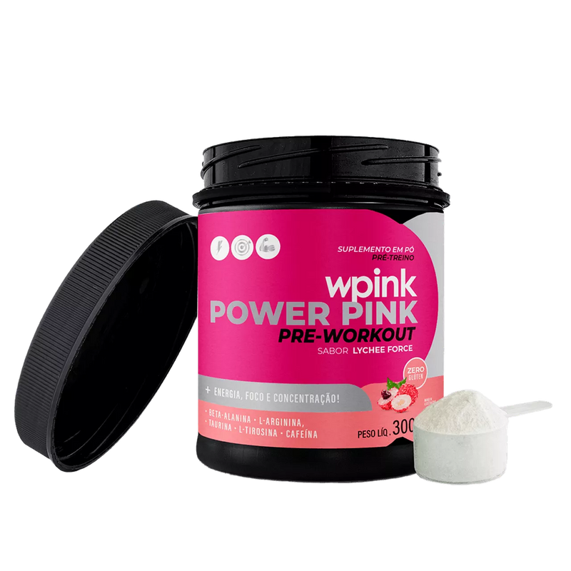 super power pink de lichia - pré-treino – 300g