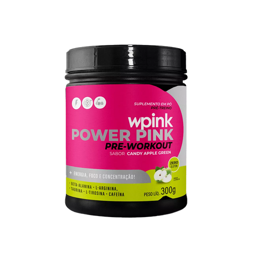 super power pink de maçã verde - pré-treino – 300g