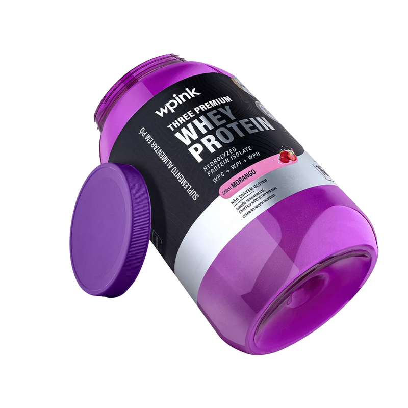 three premium whey protein morango 3W - (1kg)
