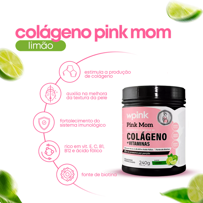 colágeno pink mom de limão - 240g