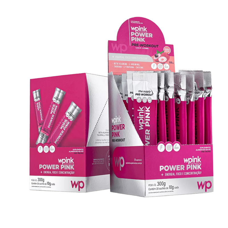 power pink de lichia - pré-treino – 300g