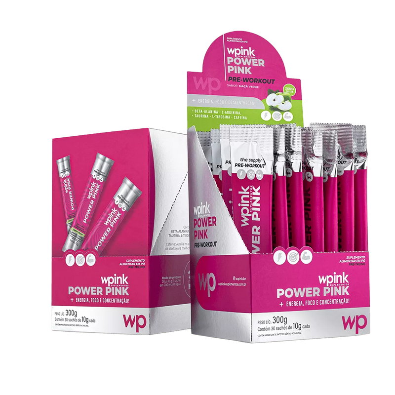 power pink de maçã verde - pré-treino – 300g