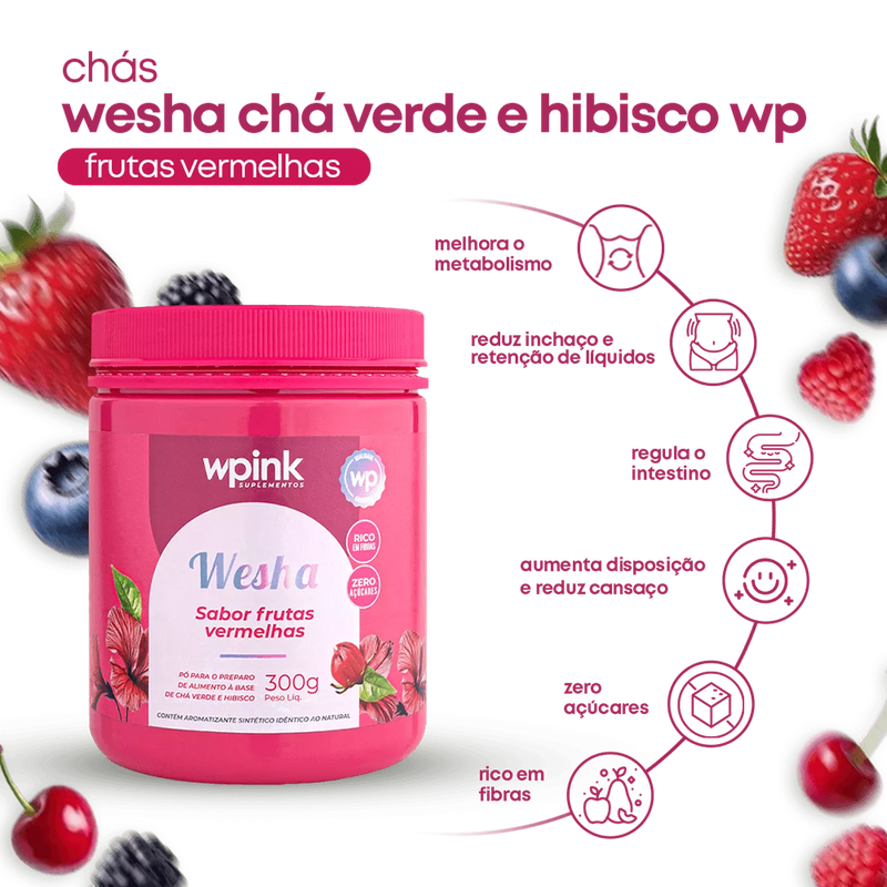 wesha chá verde e hibisco - 300g