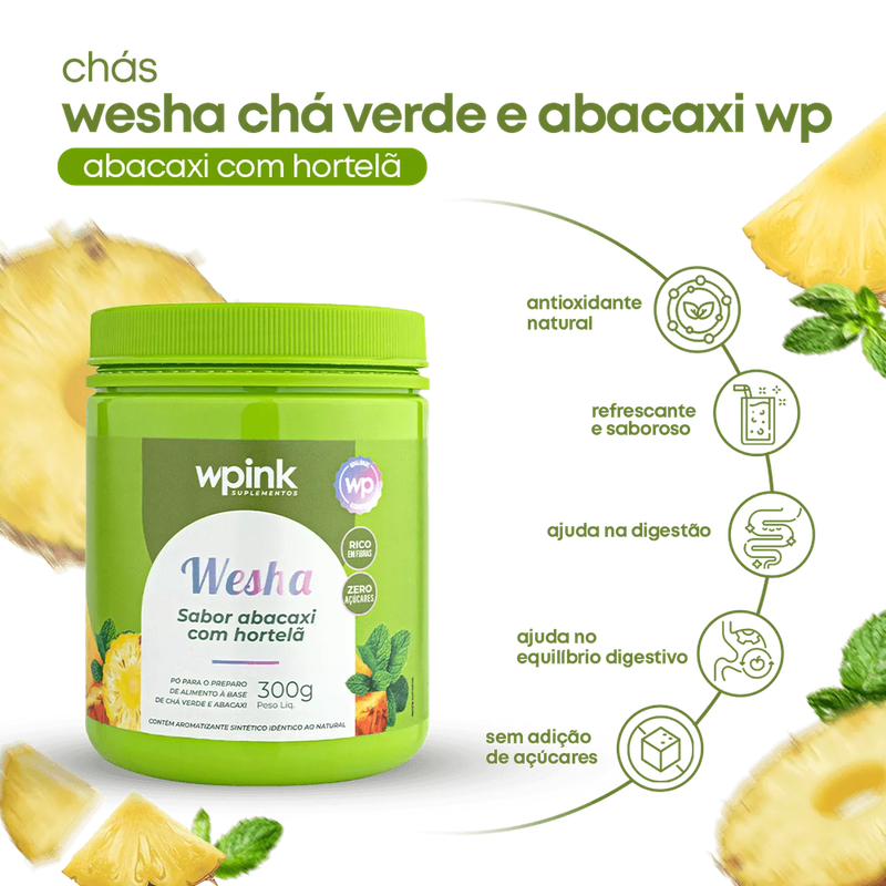 wesha chá verde e abacaxi - 300g